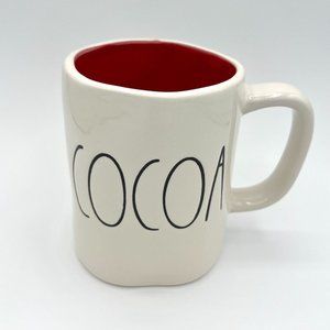 Rae Dunn Cocoa Mug LL Long Letter Christmas Red White Cream Tea Coffee 2017